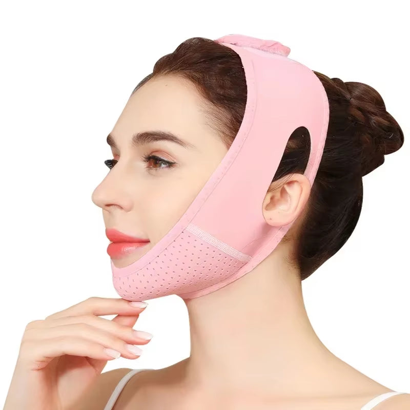 1PCS V-Shaped Bandage Mask for Face Tightening Double Chin Bite Mask Sleeping Band Reusable V-Shaped Lifting Facial Beauty Tool