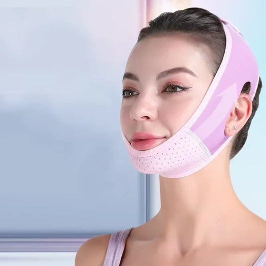 1PCS V-Shaped Bandage Mask for Face Tightening Double Chin Bite Mask Sleeping Band Reusable V-Shaped Lifting Facial Beauty Tool