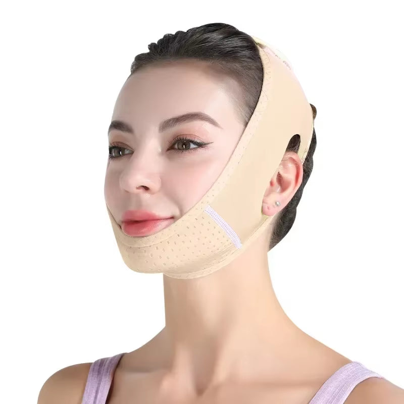 1PCS V-Shaped Bandage Mask for Face Tightening Double Chin Bite Mask Sleeping Band Reusable V-Shaped Lifting Facial Beauty Tool