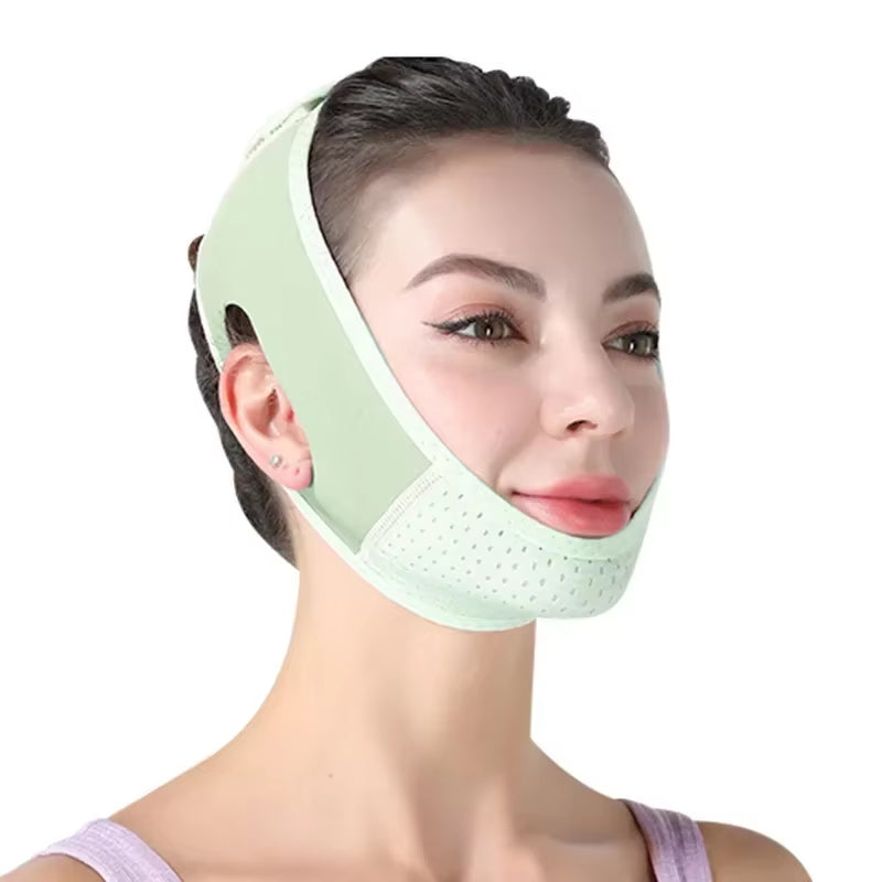 1PCS V-Shaped Bandage Mask for Face Tightening Double Chin Bite Mask Sleeping Band Reusable V-Shaped Lifting Facial Beauty Tool