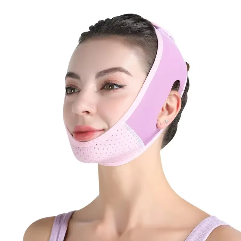 1PCS V-Shaped Bandage Mask for Face Tightening Double Chin Bite Mask Sleeping Band Reusable V-Shaped Lifting Facial Beauty Tool