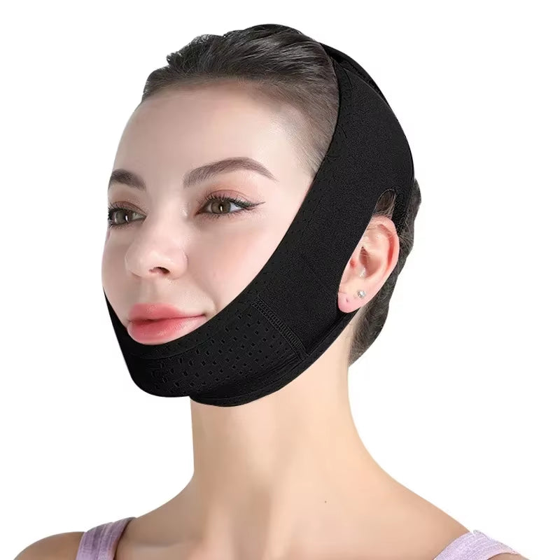 1PCS V-Shaped Bandage Mask for Face Tightening Double Chin Bite Mask Sleeping Band Reusable V-Shaped Lifting Facial Beauty Tool